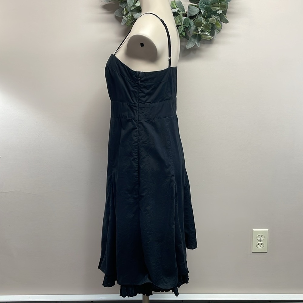 Gap Cotton Spaghetti Strap Fit and Flare Ruffled Hem Dress 8 - Picture 4 of 16